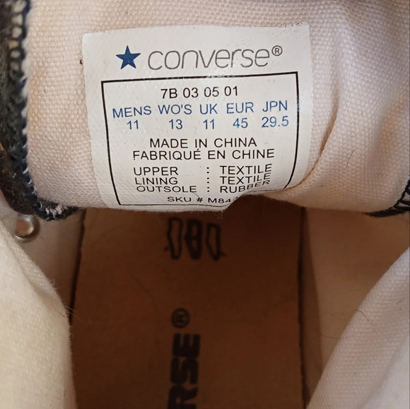 Vintage Chuck Taylor High Top Converse Stars & Stripe Patriotic Flag USA Size 11 - Picture 10 of 10